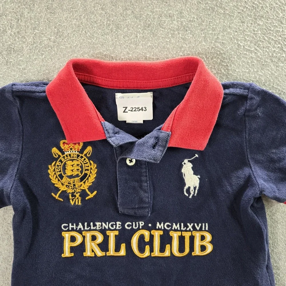 Ralph Lauren Toddler Polo 18M Navy Embroidered Pony Crest PRL Club‎ Short Sleeve